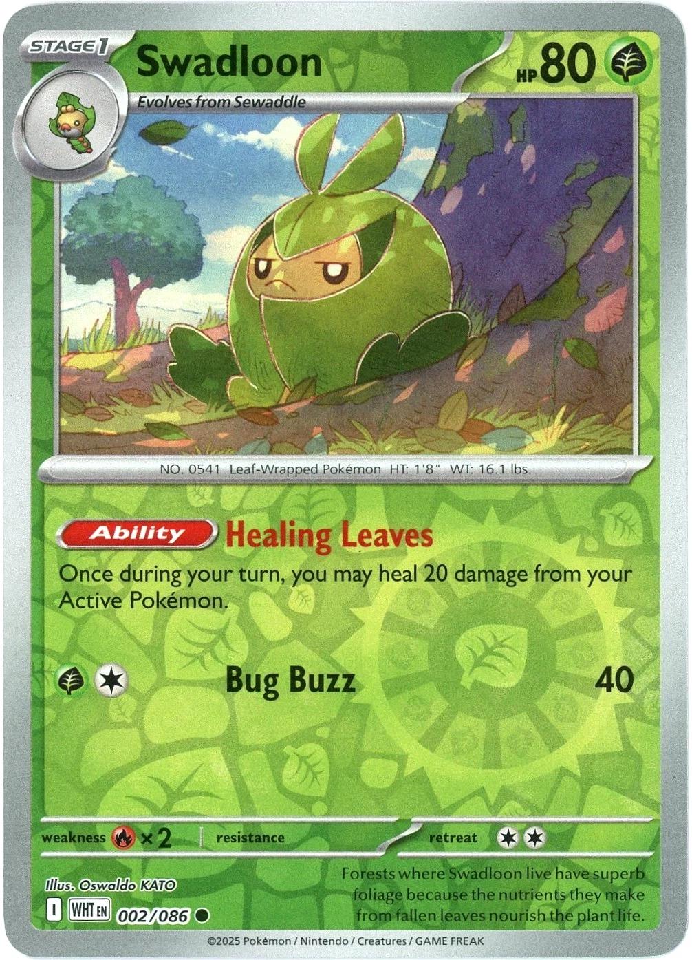 White Flare Swadloon [Reverse] Pokémon card